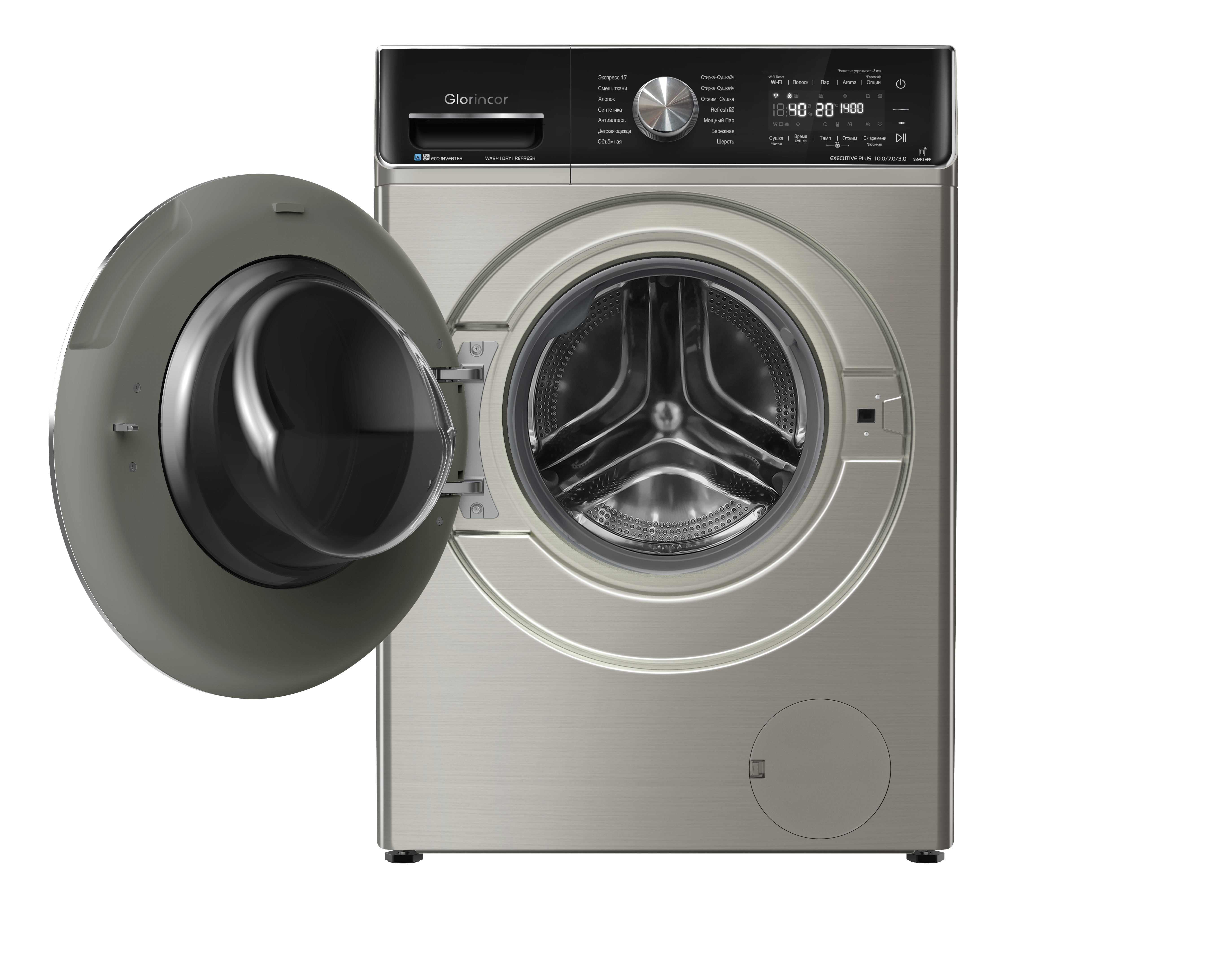 Cтирально-сушильная машина Glorincor Executive Plus ZXV 10/7/3 кг. 1400RPM